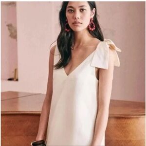 Sézane Philomena dress size US 6, UK 10, 38 ivory